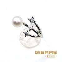 SJAN009 Anello perla e luce